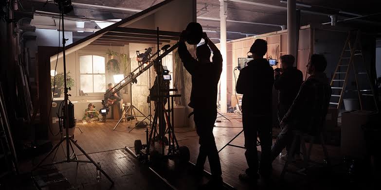 American Castle production team on set